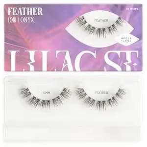 Lilac St - Feather Natural Faux Eyelash Clusters (10mm) - Dynamic & Fluttery Volume - Diy Lash Extension Wisps - Lightweight & Lifelike - Lasts 10 Days - Women Founded, Cruelty Free, Vegan - 10 Lashes - Feathery Layered Fibers Create Soft Wispy Definition