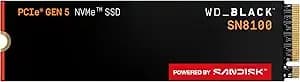 wd_black sn8100 4tb Nvme Ssd - Pcie 5.0x4, M.2 2280, Up To 14,900mb/S Read Speed, Up To 11,000mb/S Write Speed, Best For Ai Applications, Gaming, And Video Editing - wds400t1x0m