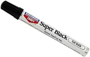Birchwood Casey Long-Lasting Fast-Drying Super Black Touch-Up Pen For Deep Scratches And Worn Areas, Flat Black, 0.33 Ounce