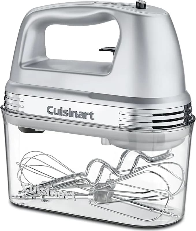 Cuisinart Electric Hand Mixer, 9 Speeds, Extra Long Beaters, 220w - 200w Mixer Electric Handheld Design With Adjustable Speed Settings, Dishwasher-Safe Beaters & A Beater-Eject Lever, Hm-90bcs