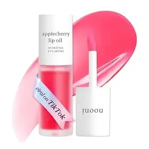 Nooni Korean Lip Oil - Applecherry - Plumping & Hydrating Tinted Lip Gloss