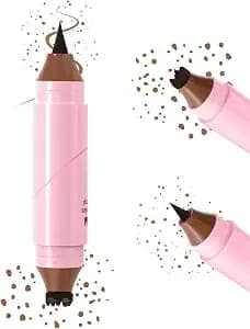 Dual Ended Rotating Freckle Pen & Freckle Stamp, 2 In 1 Waterproof Faux Freckles Pen For Natural Lifelike Look, Long Lasting & Quick Dry Magic Fake Freckles Stain For Sunkissed Makeup, 01# Brown