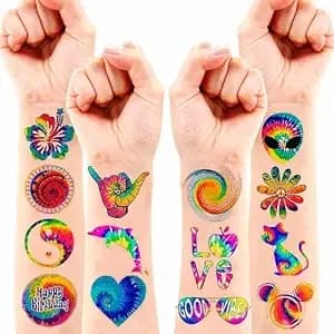 Temporary Tattoos For Kids 96pcs Mixed Styles Happy Birthday/Love/Unicorns/Animals/Rainbow For Boys And Girls, Party Gift