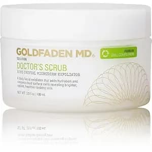 Goldfaden Md Doctor'S Scrub Ruby Crystal Microderm Exfoliator 3.5 Fl Oz - Daily Face Polish With Hyaluronic Acid And Seaweed Extract, Smooths The Look Of Texture And Pores