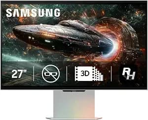 Samsung 27" Odyssey 3d (g90xf) Series 4k Gaming Monitor - 165hz, 1ms Response Time, Amd Freesync Premium, Glasses-Free, Ergonomic Stand (ls27fg900xnxza)