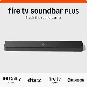 Amazon Fire Tv Soundbar Plus (Newest Model) With Built-In Subwoofer, 3.1 Channel, Dolby Atmos, Clear Dialogue