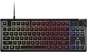 Corsair k55 Core Tkl Rgb Gaming Keyboard – Tenkeyless, 8-Zone Rgb, Quiet Membrane Keys, Spill Resistant, Media Keys, 1000hz Polling – Na Layout – Black