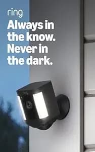 Like-New Ring Spotlight Cam Plus, Battery (Newest Model), Home Or Business Security With Hd Video, Two-Way Talk, Color Night Vision, And Security Siren, Black