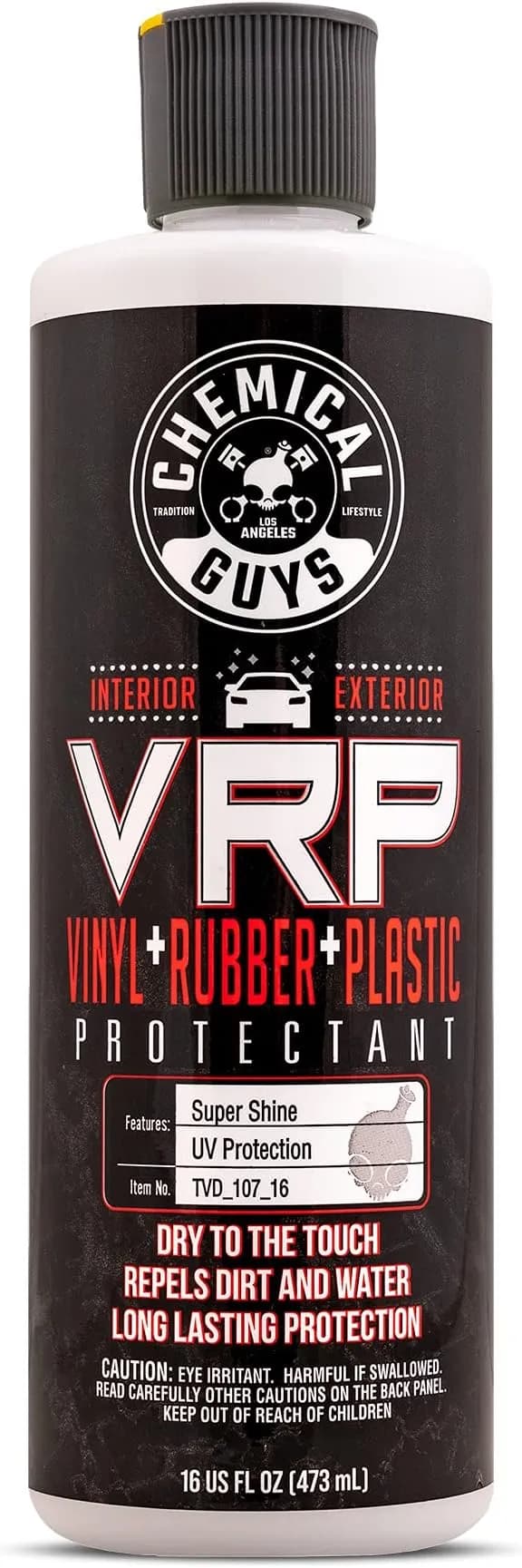 Chemical Guys, Vrp Vinyl, Rubber & Plastic Dressing, Dry To Touch, 16 Oz - Satin Shine On Tires, Trim, Dashboards And Weatherstripping, Non-Greasy And Dry To The Touch, Indoors Or Out