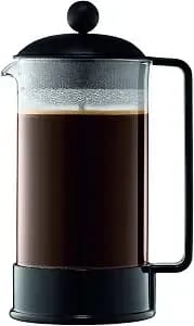 Bodum 34oz Brazil French Press Coffee Maker, High-Heat Borosilicate Glass, Black - Made In Portugal