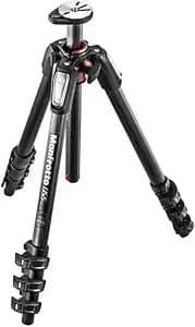 Manfrotto 055 Carbon Fiber 4-Section Tripod With Horizontal Column (mt055cxpro4),Black - Horizontal Column (mt055cxpro4)