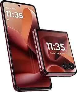 Motorola Moto Razr Ultra 5g 2025, 512gb + 16gb Ram, Pantone Rio Red - Unlocked (Renewed)