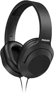 Philips Audio h2005bk/00 Over-Ear Stereo Headphones Wired (2 M Cable, 40 Mm Neodymium Drivers, Passive Noise Isolation, Adjustable Headband, Lightweight) Black