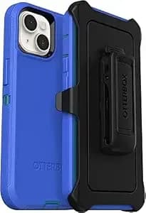Otterbox Defender Series Case For Iphone 14 Plus, Rain Check - Rugged Protective Phone Case, Shockproof Phone Case, Wireless Charging Compatible, Belt Clip Holster (Non Retail Packaging)