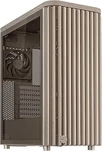 Asus Proart pa401 Wood Edition Beige Atx Pc Case With Tempered Glass Side Panel; Supports Gpus Up To 315mm, 240mm Radiator, 160x32mm Fans, Power/Reset Lock, Detachable Psu Bracket, 2 Year Warranty