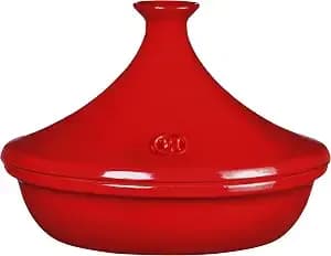 Emile Henry Made In France Flame Tagine, 3.7 Quart, Burgundy