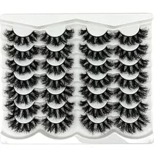 Dramatic Lashes Mink 20mm Big Faux Mink Fluffy False Eyelashes Pack 3d 25mm Lashes Thick Long Lash Strips