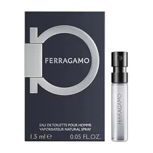 Ferragamo Eau De Toilette Pour Homme, Trial Cologne Spray For Men, Vial Sample Size, 0.05 Fl. Oz.