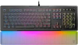 Turtle Beach Vulcan Ii Max Optical-Mechanical Rgb Gaming Keyboard - Customizable Rgb Keys & Palm Rest, Smart Keys, Titan Ii Linear Switches, Anodized Aluminum Top Plate, Media Controls, Black