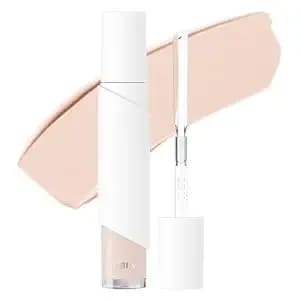 Bbia Eau Stay Concealer - All Day Fitting Natural Coverage Liquid Concealer, Spatula Applicator Tip, Comfortable Lightweight & Longlating, High Fitting, Vegan, Korean Makeup (21 Light, Pack Of 1)