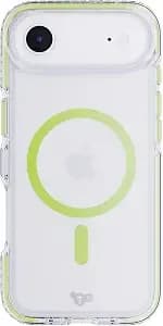 tech21 Evocrystal Magsafe Case For Iphone 17 Air – Green, Glow-In-The-Dark Magsafe - 16ft Multi-Drop Protection With Flexshock - Anti-Yellow Uv Resistance