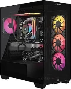 Corsair Vengeance a7500 Gaming Pc – Liquid Cooled Amd Ryzen™ 7 9800x3d Cpu – Amd® Radeon Rx 9070xt Gpu – 32gb Vengeance Rgb ddr5 Memory – 1tb M.2 Ssd – Black