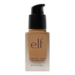 E.L.F. Flawless Satin Foundation, Lightweight & Medium Coverage, Semi-Matte Finish, Vegan & Cruelty-Free, Linen, 0.68 Fl Oz (20ml)