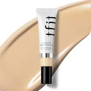 Tfit Radiance Fit Serum Foundation Shade n1.5 Suede 30g, 83.6% Serum Base - Korean Makeup, Serum Foundation, 83.6% Serum-Based, Dewy Finish, Lightweight, Long-Lasting, Non-Cakey, 30 Shades