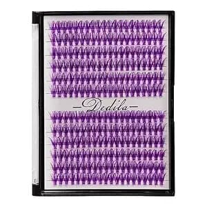12rows 40d Purple Color Individual False Eyelashes Large Tray 240 Clusters 3d Volume Eyelashes Extensions Thickness 0.07mm D Curl Makeup Colorful Eye Lashes Cluster Beauty Tools (16mm)