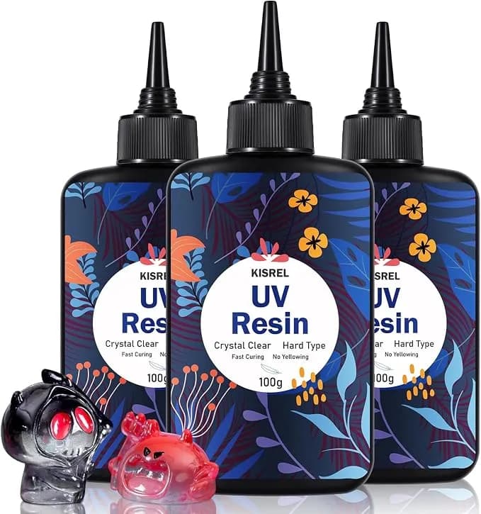 Kisrel Uv Resin 300g - Upgraded Uv Resin Kit, Hard Type Crystal Clear Ultraviolet Curing Uv Epoxy Resin For Craft Jewelry Making