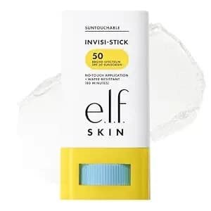 E.L.F. Skin Suntouchable Invisi-Stick Face Sunscreen Spf 50, Clear, Lightweight With Sunflower Seed Oil, Vegan & Cruelty-Free