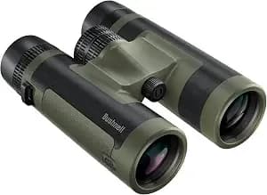 Bushnell r5 10x42 Binoculars - Waterproof, Dielectric Multi-Coated Optics With Exo Barrier Lens Protection For Long Range Viewing And Hunting, Includes Vault Lite Bino Chest Harness & Neck Strap