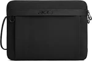 Acer 15.6-16 Inch Laptop Sleeve Case Bag, Fits Most Of Laptop Models-Black - Slim, Soft Bubble Padding, Extra Front Storage, Smooth Zippers, Luggage Strap, Side Handle