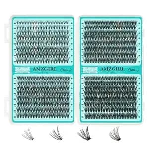 Amzgirl Lash Clusters 640pcs, 9-16mm Mix Lashes, 30d+40d+50d+60d - 4 Style Eyelash Clusters, D Curl Individual Lashes, Natural Lash Look Diy At Home For Beginners