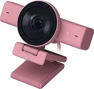 Razer Kiyo v2 Webcam For Streaming And Collaboration 4k 30fps, Quartz - Ai Powered Auto-Framing, Built-In Microphone, Ultrawide Angle Lens, Privacy Cover, Works With Obs, Discord, Zoom, Teams