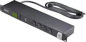 Startech 16-Outlet 1u Metered Pdu, Surge, Taa (16nm8-Rack-Mount-Pdu) - Horizontal Rack Mount Metered Power Distribution Unit, Server Strip, 125v 15a Breaker, 8ft/2.4m Cable, Mov Surge