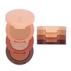 Kaja Beauty Bento Collection - Bouncy Eyeshadow Trio - Warm Honey Tones, Travel Size, 10 Spiked Ginger, 2019 Allure Best Of Beauty Award, 0.03 Oz