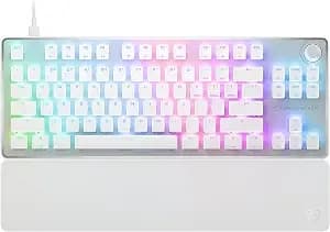 Turtle Beach Vulcan Ii Tkl Pro Hall-Effect Mechanical Rgb Gaming Keyboard - Magnetic Switches, Adjustable Actuation, Customizable Rgb Keys, Rapid Trigger, Swappable Keycaps, Tenkeyless, White