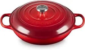 Le Creuset Enameled Cast Iron Signature Braiser, 3.5 Qt., Cerise
