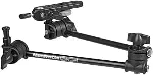 Manfrotto 196b-2 -Section Single Articulated Arm With Bracket - 2-Section Articulated Arm With Sliding Extension And 5/8" Spigot For Photography, Videography And Lighting