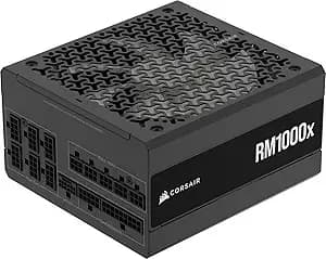 Corsair rm1000x Fully Modular Low-Noise Atx Power Supply – Atx 3.1 Compliant – Pcie 5.1 Support – Cybenetics Gold Efficiency – Native 12v-2x6 Connector – Black