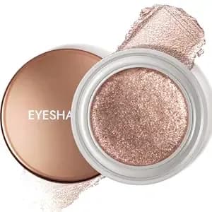 Noerrors Nude Brown Silver Cream Shimmer Eyeshadow Palette, Duochrome Natural Fresh Satin Glossy Finish, Wet Mashed-Potato Bouncy Texture, Pigmented Sparkle Neutral Metallic Glitter Eye Shadow Makeup