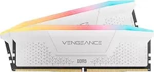 Corsair Vengeance Rgb Rs ddr5 16gb (2 X 8gb) Up To 6000mhz Amd Intel Ram - Desktop Gaming Memory, Amd Expo & Intel Xmp 3.0 Compatible, cl36, White, cmg16gx5m2e6000z36w