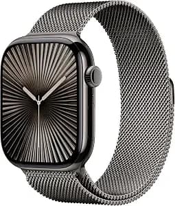 Apple Watch Series 10 [Gps + Cellular, 46mm] - Slate Titanium Case With Slate Milanese Loop, M/L, M/L (Renewed)