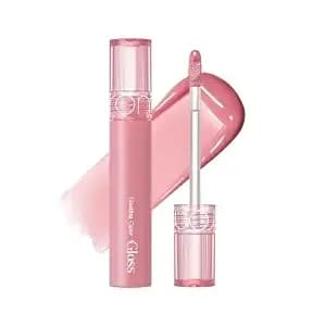 Rom&Nd Glasting Color Gloss - Plumping Lip Oil - Peony Ballet - 0.14oz - Lip Gloss - Glassy High Shine Finish - Plumping, Hydrating Tinted Lip Oil, Non Sticky Long Wear - Peony Ballet