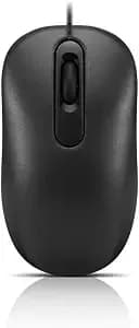 Lenovo 100 Wired Usb Computer Mouse For Pc, Laptop, Computer With Windows - Full-Size - Ambidextrous Design - 3 Buttons - Red Optical Sensor – Black