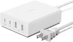 Belkin 108w Gan 4-Port Desktop Charging Station, Usb C And Usb A - Fast Desktop Charger Dock Hub, Iphone 17, Air, Pro, Apple Watch, Ipad, Macbook, Samsung Galaxy s25