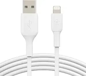 Belkin Boostcharge Lightning Cable - 9.8ft/3m - Mfi Certified Apple Iphone Charger Usb To Lightning Cable - Iphone Cable - Iphone Charger Cord - Apple Charger - Usb Phone Charger - White