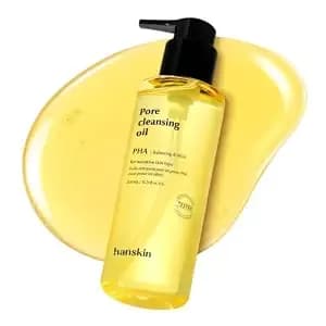 Hanskin Pha Pore Cleansing Oil For Sensitive Skin, Makeup Remover, 10.14 Oz - Pha Deep Pore Oil Cleanser For Face, Removes Makeup & Sunscreen, Lightweight, Sebum Care, Sensitive Skin, Korean Skincare