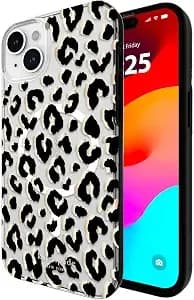 Kate Spade New York Iphone 15 Plus Case - City Leopard Black - Compatible With Magsafe - Lightweight Designer Case For Iphone 15 Plus With Anti-Scratch Coating & City Leopard Black Design